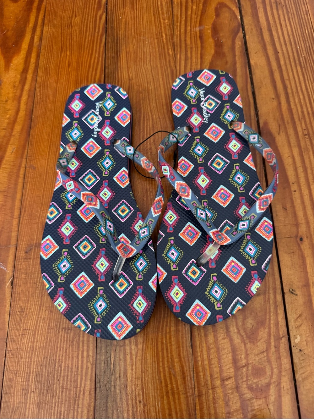 Vera Bradley Multicolor Pattern Flip Flops